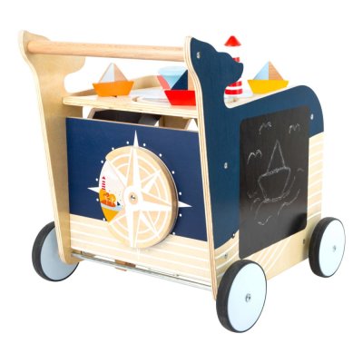 small foot Houten Loopwagen Walvis