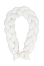 BABYMATEX Nestchen Baumwoll Musselin geflochtenes Zopf - Weiß 200 cm