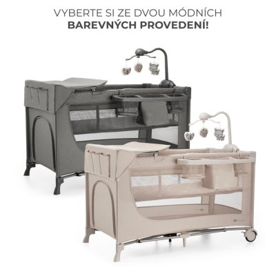 KINDERKRAFT Potovalna posteljica Joy 2 z dodatki Beige