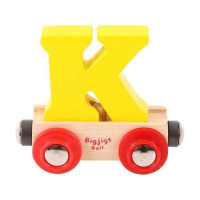 Bigjigs Rail Holzwaggon für Holzeisenbahn - Buchstabe K