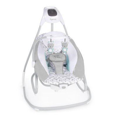 INGENUITY Große Babyschaukel mit Vibrationswippe und Melodie USB 2in1  Raylan 0m+ bis 9 kg :: Monkey Mum