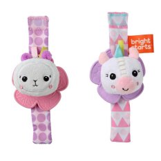 BRIGHT STARTS Hand rattle with teether 2 pcs unicorn/llama 0 m+