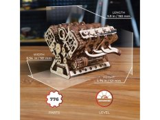Ugears 3D lesene mehanske sestavljanke Motor V8