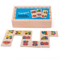 Bigjigs Toys Drvene domine prijevozna sredstva