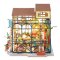 RoboTime Drewniane puzzle 3D Miniatura Domku Kwiaciarnia