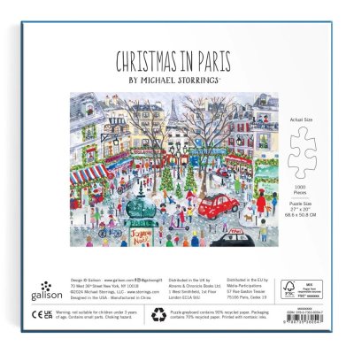Galison Folienpuzzle Michael Storrings Weihnachtliches Paris 1000 Teile