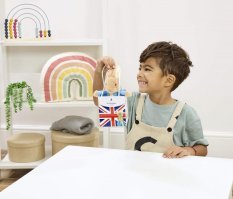 Rainbow Plüschhase Peter in Union Jack Tasche