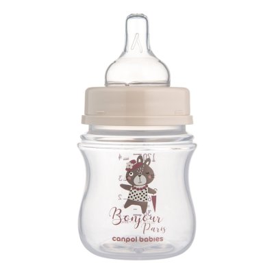 CANPOL BABIES Weithalsflasche Bonjour Paris 120 ml rosa