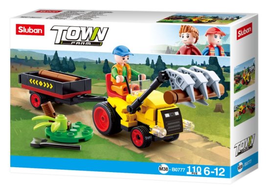 Sluban Town Farma M38-B0777 Tractor con remolque