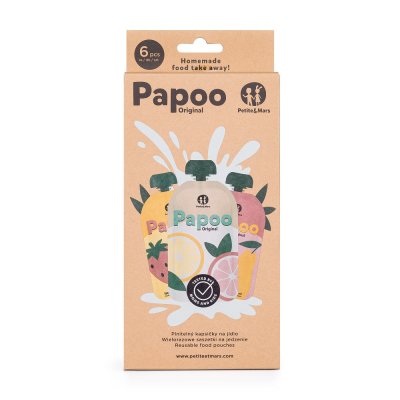 PETITE&MARS Ruokapussi Papoo Original - 6 kpl