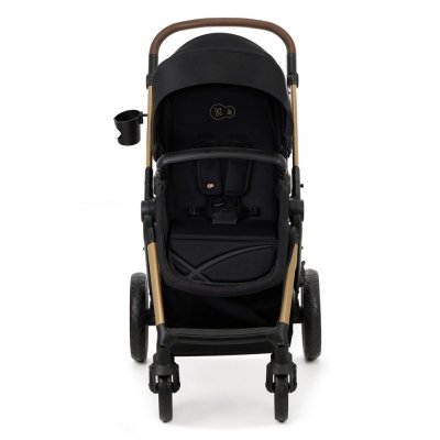 KINDERKRAFT Kombikinderwagen Moov 2 3in1 Pure Black - Schaumstoffräder