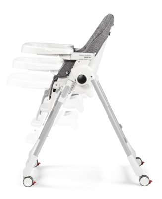 PEG PÉREGO Esszimmerstuhl Prima Pappa Follow Me Wonder Grey 2022 + gratis Bar