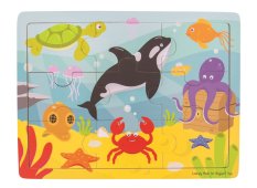 Bigjigs Toys Drewniane puzzle morski świat