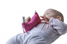 MyMoo Montessori Gripping Pillow - Pink/Polka Dots