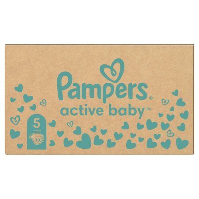 PAMPERS Active Baby Wegwerfwindeln 5 (11-16 kg) 150 Stück - MONATLICHER VORRAT