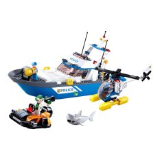Sluban Police M38-B0657 Bateau, hélicoptère et voleur en bateau