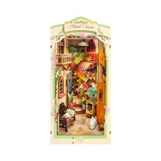RoboTime Puzzle 3D Serre-livres Miniature de Maison Coin Fleuri
