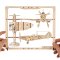 Ugears 2,5D Drewniane Mechaniczne Puzzle Model Samolot Myśliwski