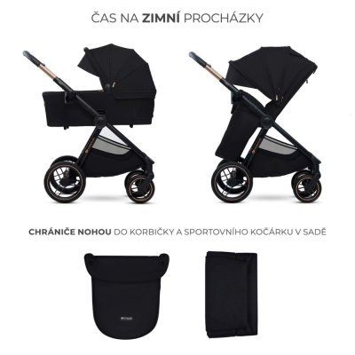 KINDERKRAFT Kombinirani voziček Nea 2 2v1 Midnigth Black
