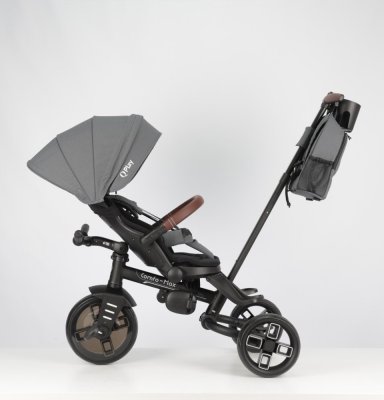 Rowerek trójkołowy QPLAY Comfo Max Grey, 7w1, wiek 10-72 miesiące