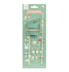 A Little Lovely Company - Bouchon, brosse et paille pour gourde en inox - joie