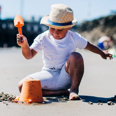 Bigjigs Toys Narancssárga strandvödör