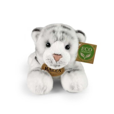 Rappa Tigre di peluche bianco sdraiato 17 cm ECO-FRIENDLY