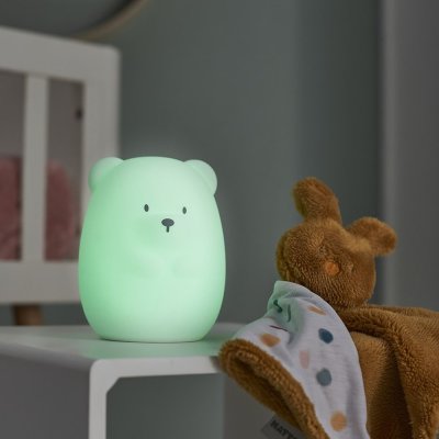 NATTOU Světýlko noční silikónové medvídek velké 16 cm