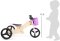 small foot Bicicleta de equilibrio de madera Trike 2 en 1 rosa