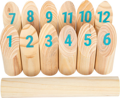 small foot Viking Kubb blokken met cijfers Active