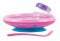 NUBY Cuenco calentador con cuchara 3m+, rosa