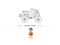Sluban Power Bricks Auto a retrocarica Moster Truck Off-road Argento