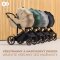 KINDERKRAFT SELECT Kinderwagen kombiniert 3 in 1 Prime 2 Dunkelgrün, Premium
