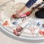 Spielmatte für Kinder zum Spielen mit Wegen und Namen – Aquarellhasen