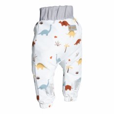 Detské softshellové nohavice s membránou Monkey Mum® - Dinosaurí príbeh