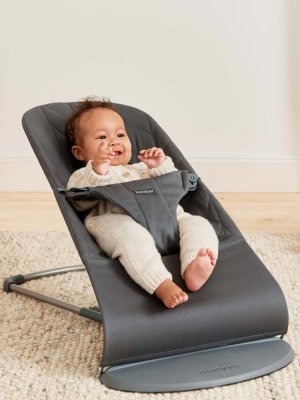BABYBJÖRN Babywippe Bliss Anthrazit Petal Woven, dunkelgraues Gestell