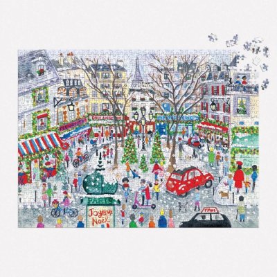 Galison Folienpuzzle Michael Storrings Weihnachtliches Paris 1000 Teile