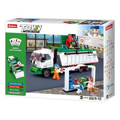Sluban Town M38-B0780 Śmieciarka do recyklingu + gra karciana