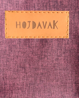 Hängesessel bordeauxrot HOJDAVAK MAXI mit Kissen - Outdoor-Stoff, schwarzes Seil