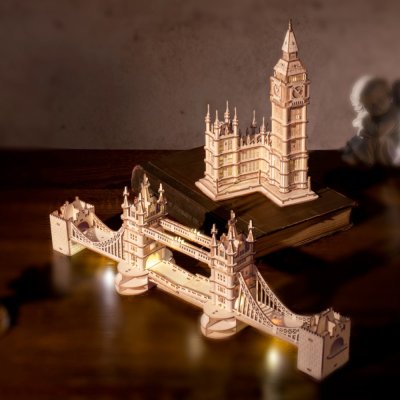 RoboTime Drewniane puzzle 3D Big Ben świecący