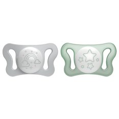 CHICCO Smoczek Physio Micro silikon 0-2m noc 2 szt