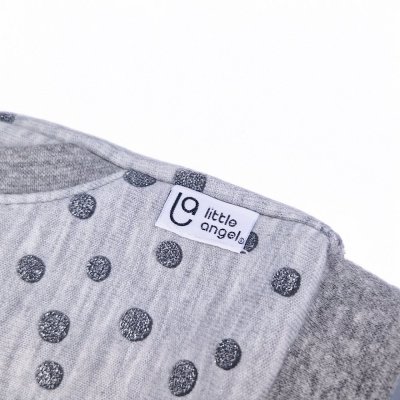 Bluza podszyta LESK Outlast® - szary melanż szary groszek/różowy baby