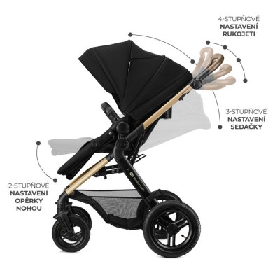 KINDERKRAFT Kombikinderwagen 3-in-1 Moov 2 XL Air Black