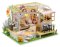 2Kids Toys Miniatura de casa de muñecas Cafetería para gatos con jardín