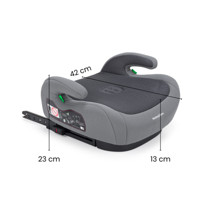PETITE&MARS Podsedák Optimus Pro i-Size Grey Air 125 - 150 cm (22-36 kg)
