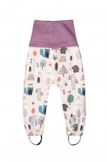 Dětské rostoucí softshellové kalhoty s membránou Monkey Mum® - Denní zvířátka