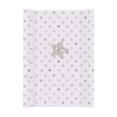 CEBA Materassino per fasciatoio a 2 angoli con tavola fissa (50x70) Comfort Stars grigio