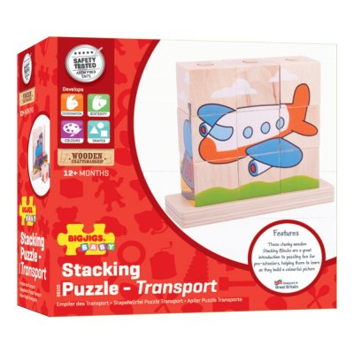 Bigjigs Baby Stapelwürfel Transportmittel