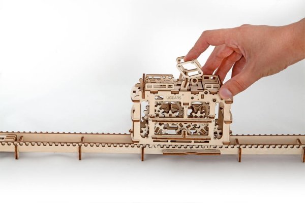 Ugears 3D Wooden Mechanical Puzzle Cable Car with Rails