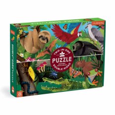 Mudpuppy Puzzle Dupla Face Floresta Tropical Acima e Abaixo da Terra 100 Peças